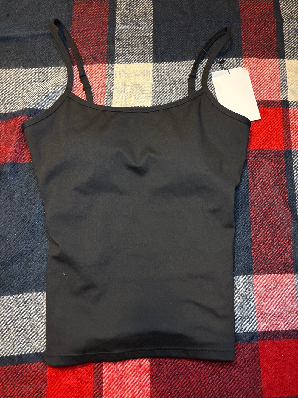 Black Women's Spaghetti Strap Tank Top  Padded